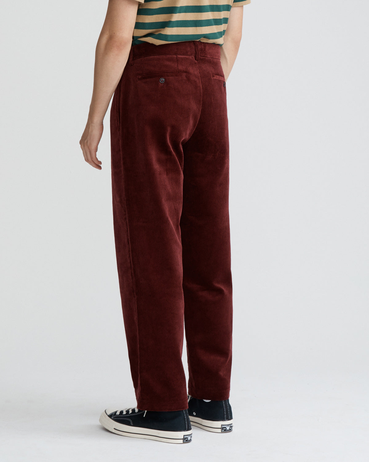 Double-Pleat Corduroy Trousers