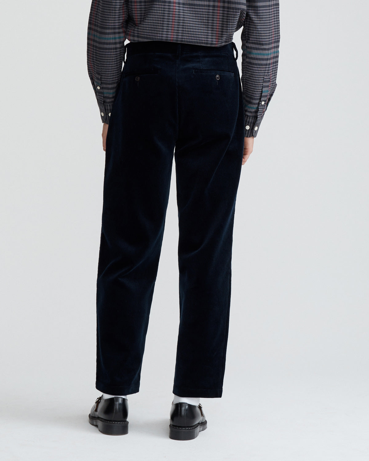 Double-Pleat Corduroy Trousers