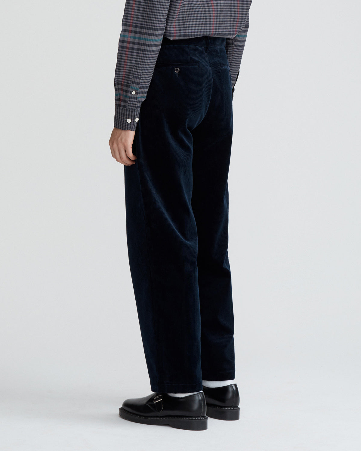 Double-Pleat Corduroy Trousers