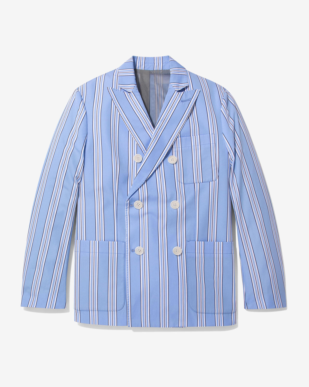 Double-Breasted Poplin Jacket