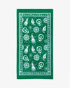 Noah - Nautical Towel - Green/White - Swatch