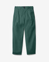 Noah - Twill Double-Pleat Pant - Dark Green - Swatch