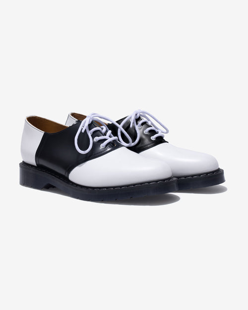 Noah - Solovair Gibson Saddle Shoes-White/Black