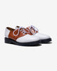Noah - Solovair Gibson Saddle Shoes - White/Camel - Swatch
