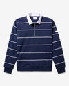 Noah - Quarter-Zip Rugby Pullover - Navy/White - Swatch