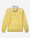 Noah - Quarter-Zip Rugby Pullover - Lemon/White - Swatch