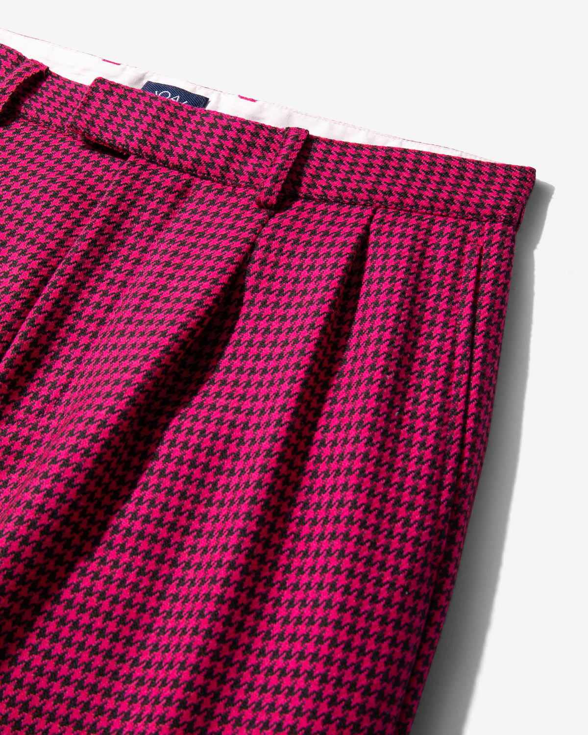 Houndstooth Double-Pleat Trousers