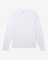 Noah - Classic Long Sleeve Recycled Cotton Tee - White